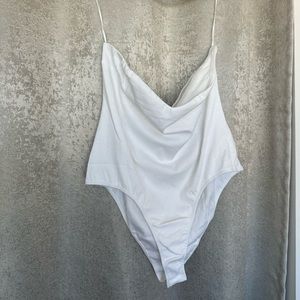 Prince Polly- ASTON STRAPLESS BODYSUIT WHITE CURVE